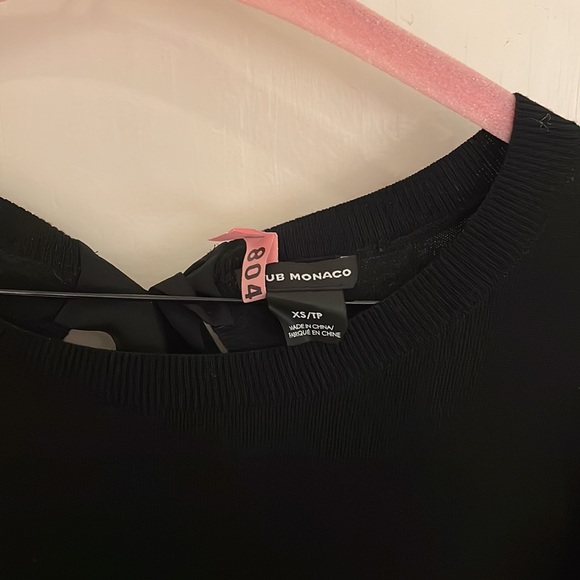 Club Monaco silk-lined sweater in black, size XS - Picture 2 of 7
